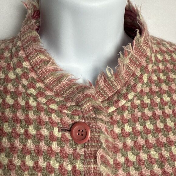 Pendleton Womens Tweed Pink Vintage Wool Blazer Jacket 12 Old Money Quiet Luxury - Picture 3 of 8